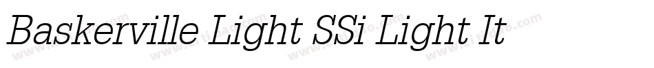Baskerville Light SSi Light Italic字体转换